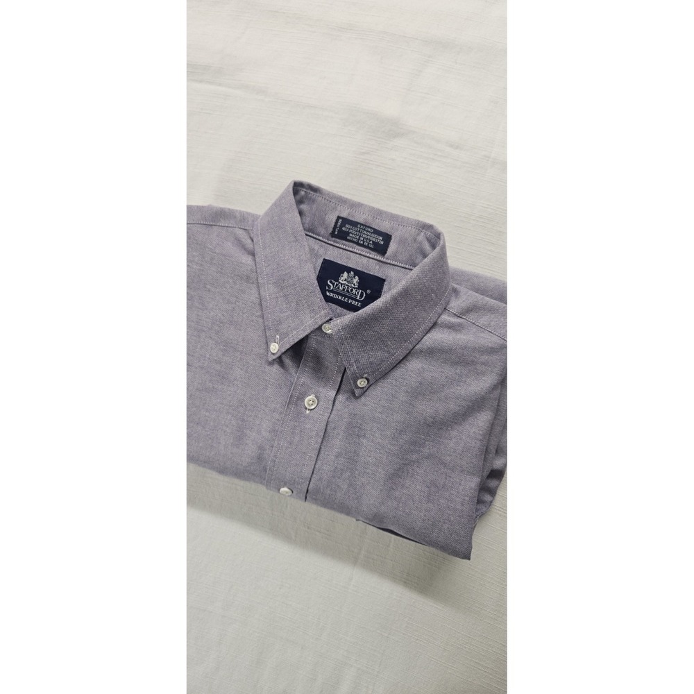Men's Stafford Wrinkle-Free Oxford Shirt Size 15.5 32/33